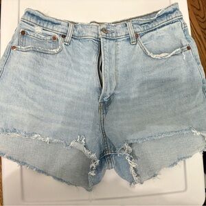 Abercrombie & Fitch curve love Light Blue mom Shorts